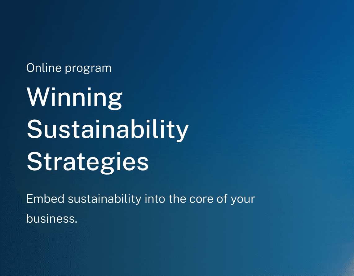 Sustainability certificate - Winning Sustainability Strategies