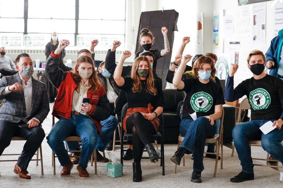 Workers at a Starbucks in Buffalo, New York, have voted to unionize.